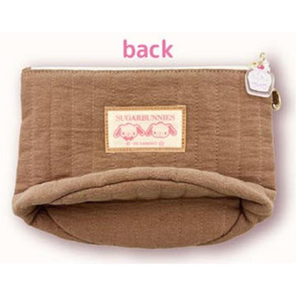 SANRIO | SugarBunnies Round Bottom Pouch 130×80mm (Love Sweets Brown)