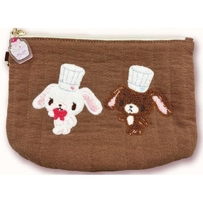 SANRIO | SugarBunnies Round Bottom Pouch 130×80mm (Love Sweets Brown)