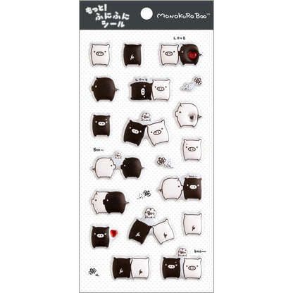 SAN-X | Monokuro Boo Squishy Sticker 200x95mm (Universe San-X Town More!)