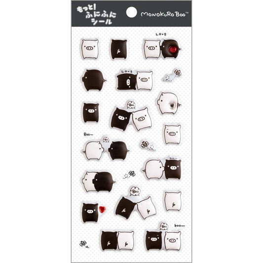 SAN-X | Monokuro Boo Squishy Sticker 200x95mm (Universe San-X Town More!)