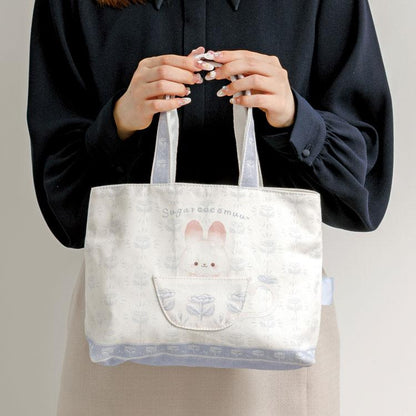 SAN-X | Sugarcocomuu Mini Tote Bag 210×330×110mm (Sugarcocomuu's Holiday Lying Down Sleeping)