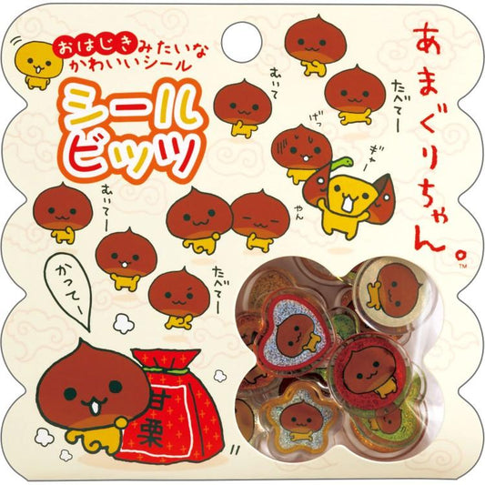 SAN-X | Amaguri-chan Sparkly Marble Sticker Flakes 100×100mm