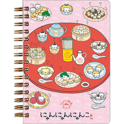 SAN-X | Nyan Nyan Nyanko Ring Sticker Notebook 156×110mm (Universe Pink)