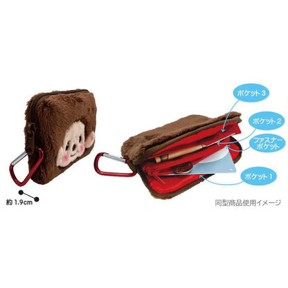 Monchhichi | Plush Pass Case Card Holder Pouch 115×90×19mm (Monchhichi-chan)
