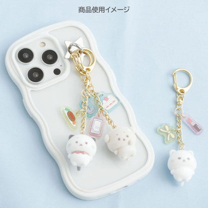 San-X | Ishiyowa-chan Flocky Mascot Keychain 110×22×19mm (Can You Defeat Temptation?)