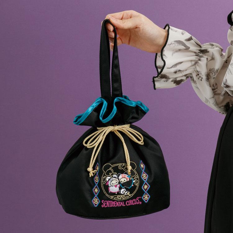 San-X | Sentimental Circus Drawstring Bag with Handle 250×300×120mm (Tonight at the Shirokurokogumaza Tea Salon)