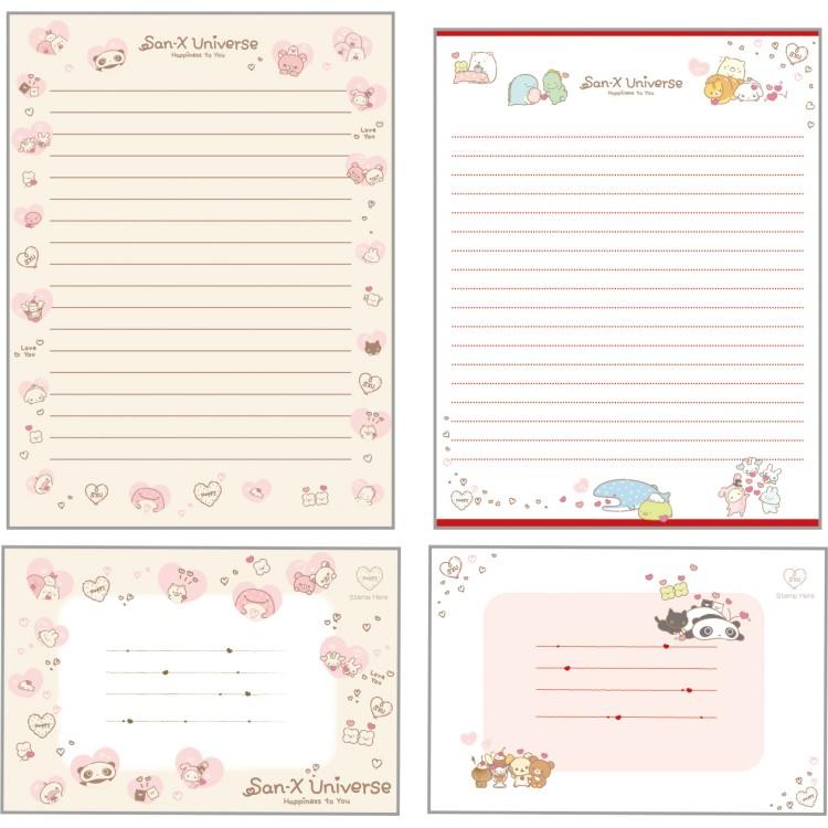 San-X | Letter Envelope Set 190×142mm (San-X Universe Heart)