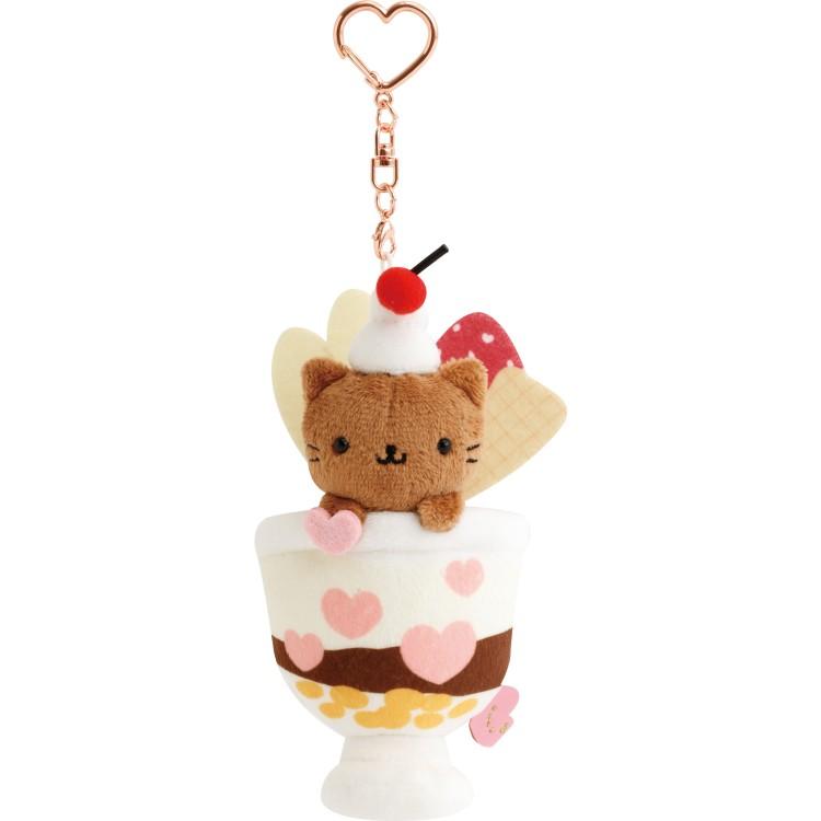 San-X | Nyan Nyan Nyanko Mascot Holder Bag Charm Keychain 140×65×65mm (San-X Universe Heart)