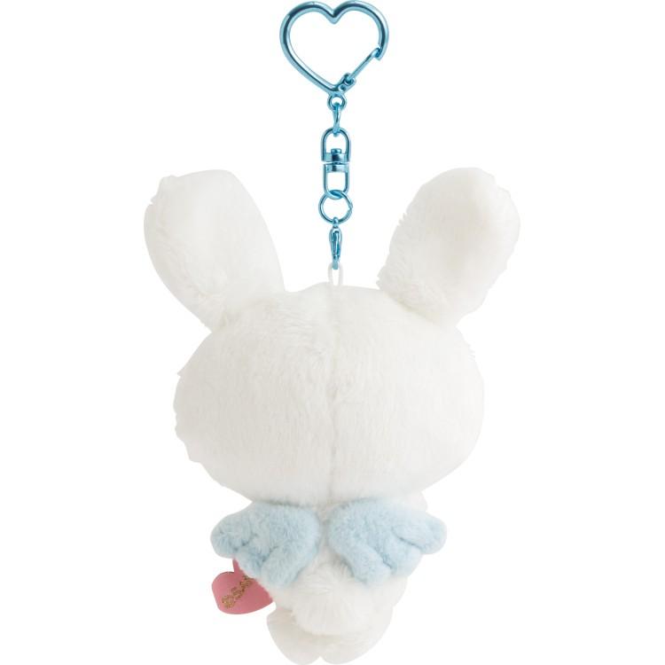 San-X | Twin Rabbit Angels Hanging Plush Toy Bag Charm Keychain 115×70×45mm (San-X Universe Heart)