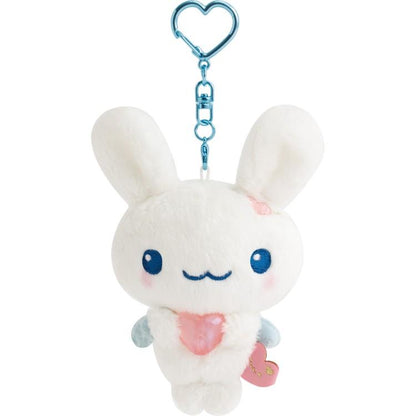 San-X | Twin Rabbit Angels Hanging Plush Toy Bag Charm Keychain 115×70×45mm (San-X Universe Heart)