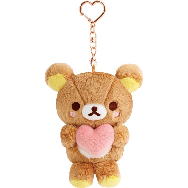 San-X | Rilakkuma Plush Keychain Bag Charm Mascot 100×85×50mm (San-X Universe Heart)