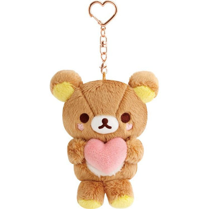 San-X | Rilakkuma Plush Keychain Bag Charm Mascot 100×85×50mm (San-X Universe Heart)
