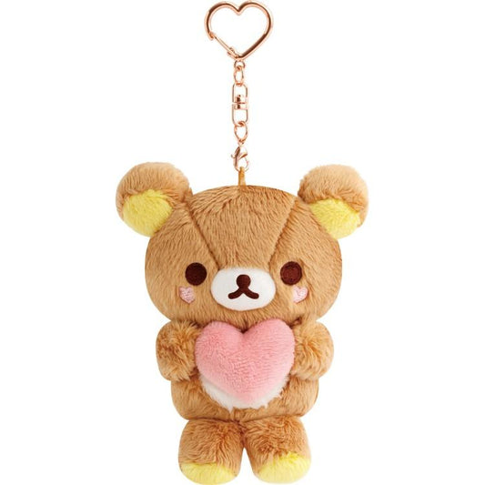San-X | Rilakkuma Plush Keychain Bag Charm Mascot 100×85×50mm (San-X Universe Heart)