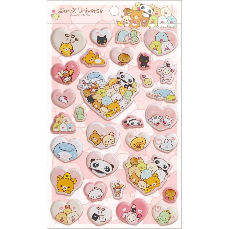 San-X | Squishy Sticker 195×115mm (San-X Universe Heart)