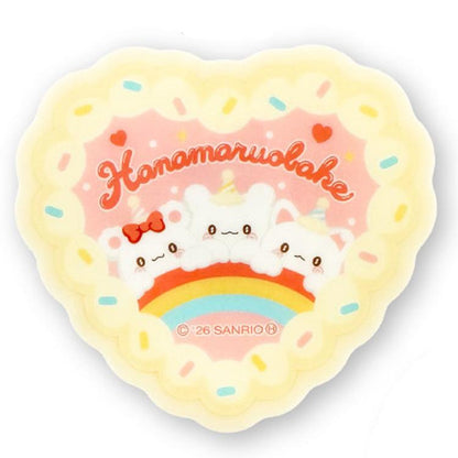 SANRIO | Hanamaruobake Acrylic Plate Badge 71x71x3mm (Heart)