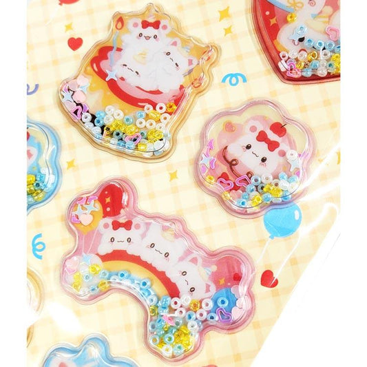 SANRIO | Hanamaruobake Shaker Sticker 184x95x7mm