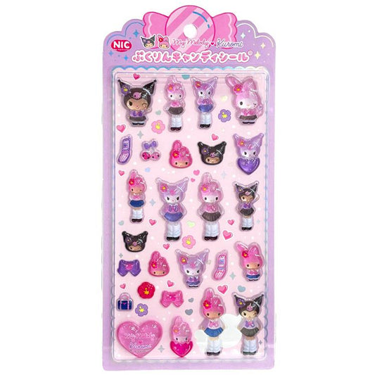SANRIO | Kuromi & My Melody Pukurin Candy Sticker 170×90×6mm