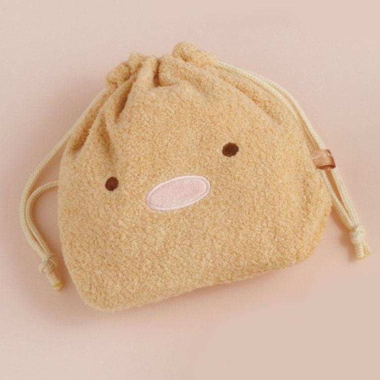 San-X | Sumikko Gurashi Tonkatsu Plush Drawstring Bag 150×155mm