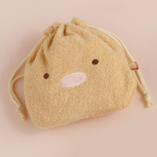 San-X | Sumikko Gurashi Tonkatsu Plush Drawstring Bag 150×155mm