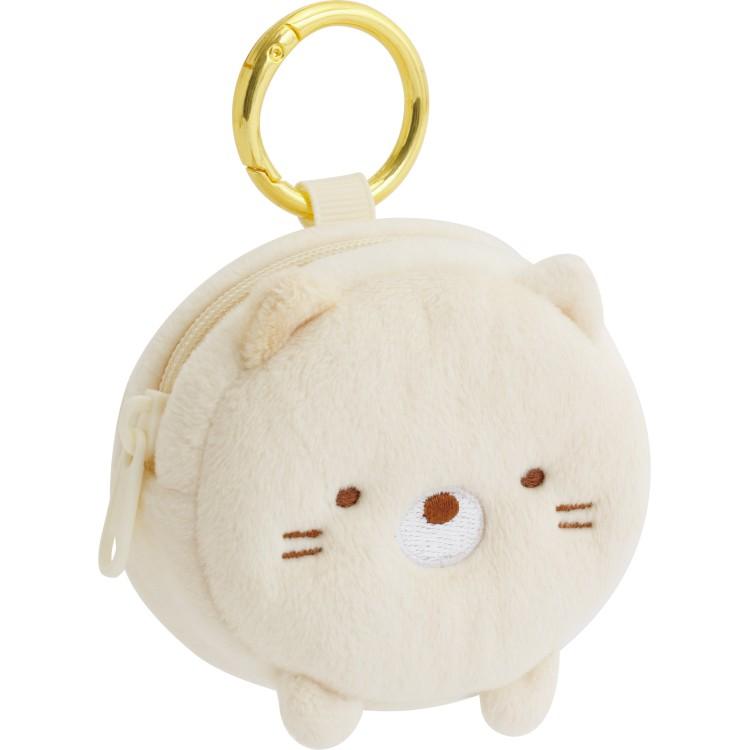 San-X | Sumikko Gurashi Neko Mascot Mini Pouch with Carabiner 60×70×30mm