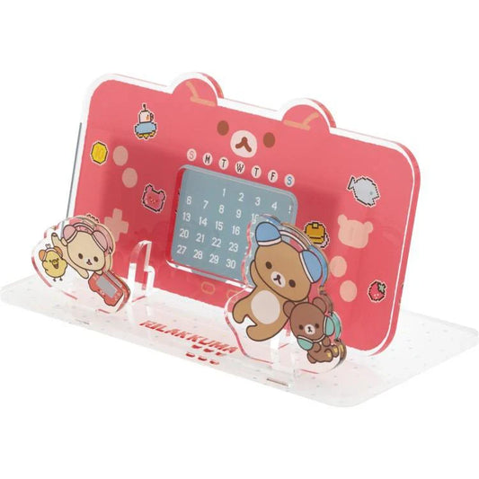 SAN-X | Acrylic Perpetual Calendar 75×155mm (Rilakkuma Gaming)