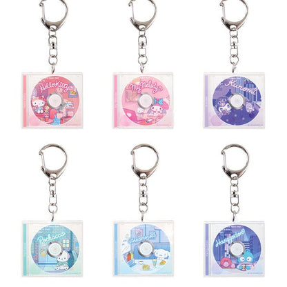 SANRIO | Secret CD Case Key Chain Keyring H45×W45×D5mm (Random)