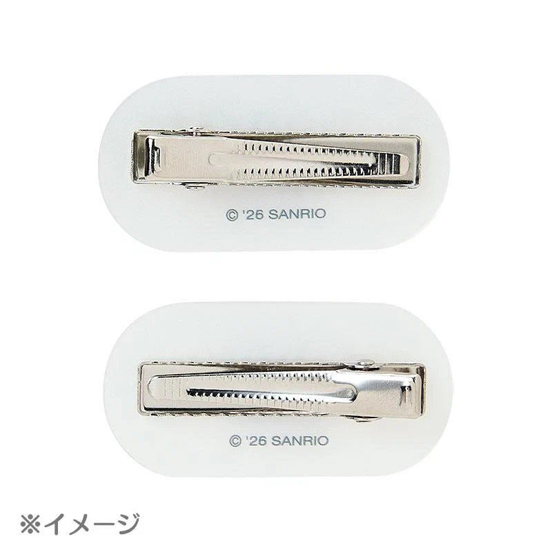 SANRIO | Hello Kitty Hair Clip Set 50x15x25mm (Sparkling Stone Pearl Marble)