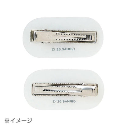 SANRIO | Hello Kitty Hair Clip Set 50x15x25mm (Sparkling Stone Pearl Marble)