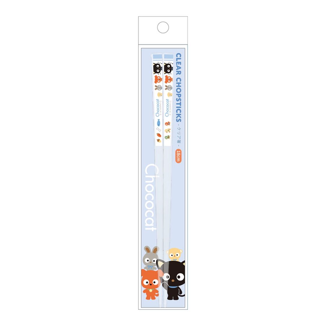 SANRIO |  Clear Chopsticks 18cm (Chococat & Friends)