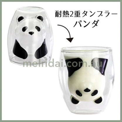 Ceramic Indigo | Double Wall Glass Mug Heat Resistant 200Cc / 120 Panda