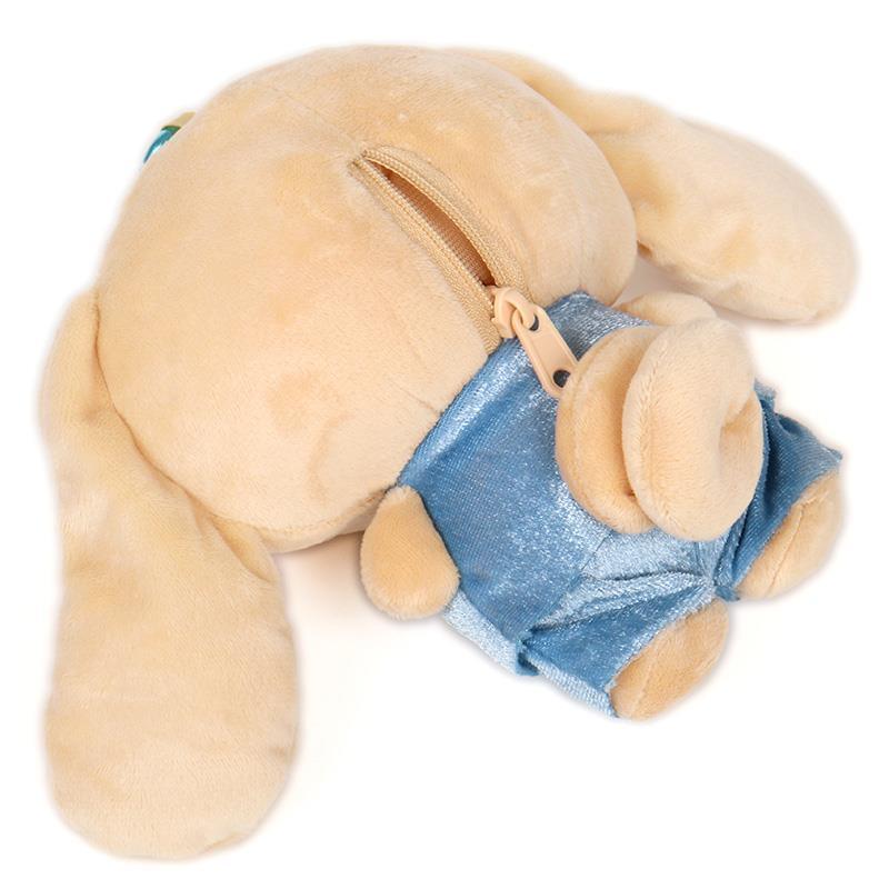 SANRIO | Cinnamoroll Mini Plush Pouch with Carabiner Keychain Bag Charm 150mm Approx. (Tan Swimsuit Party)