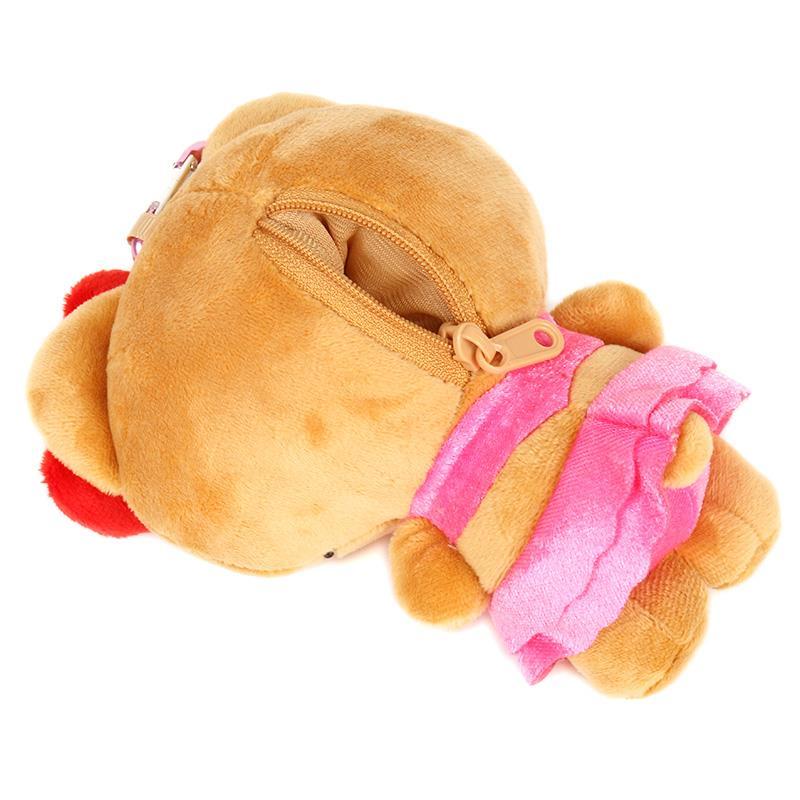 SANRIO | Hello Kitty Mini Plush Pouch with Carabiner Keychain Bag Charm 150mm Approx. (Tan Swimsuit Party)