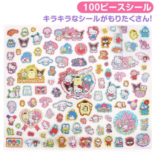 SANRIO | Sanrio Characters Glitter Sticker 100pcs 230×1×230mm