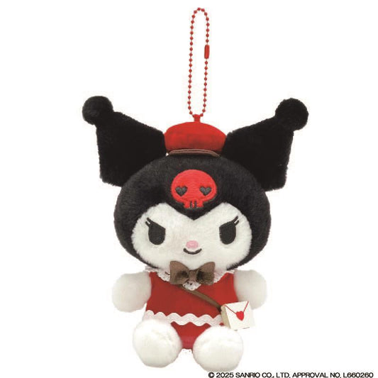 SANRIO | Kuromi Mascot Holder Bag Charm Plush Keychain 80x145x160mm (Lovely Love Letter)