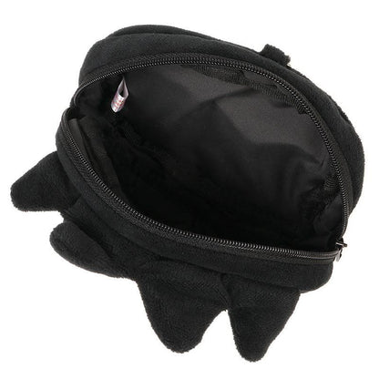 SANRIO | Bad Badtz-Maru Face-shaped Pass Case & Pouch Keychain With Reel 140×50×120mm