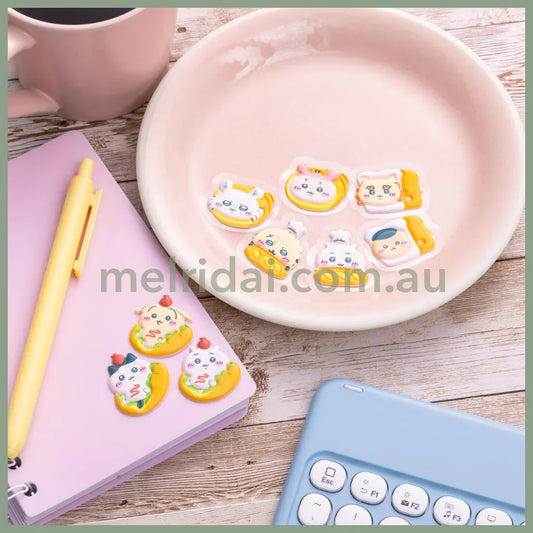 CHIIKAWA | Bakery Puffy Flake Stickers 18 pieces (Everyone with Various Bread)