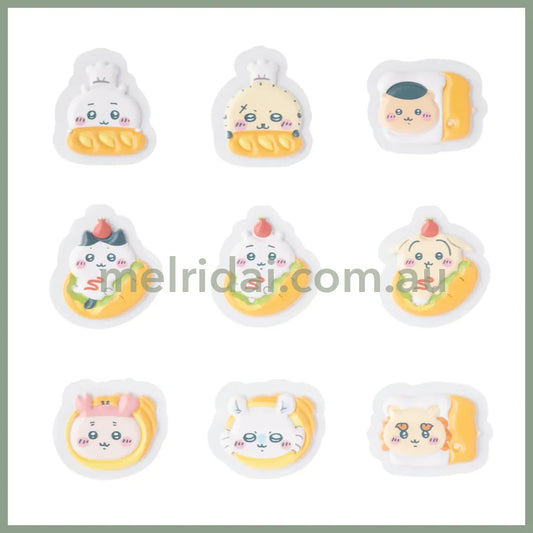 CHIIKAWA | Bakery Puffy Flake Stickers 18 pieces (Everyone with Various Bread)