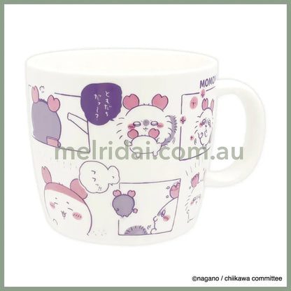 CHIIKAWA | Ceremic Mug Dishwasher Safe 136×H90mm (Momonga - Friendship)