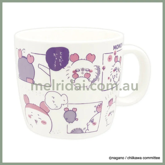 CHIIKAWA | Ceremic Mug Dishwasher Safe 136×H90mm (Momonga - Friendship)