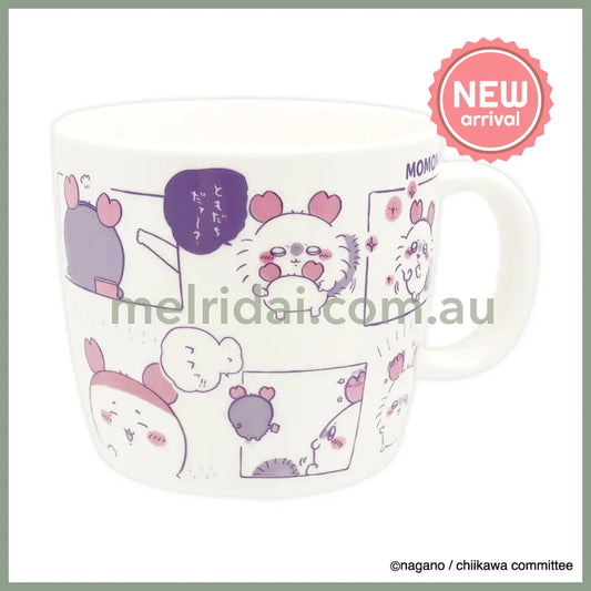 CHIIKAWA | Ceremic Mug Dishwasher Safe 136×H90mm (Momonga - Friendship)