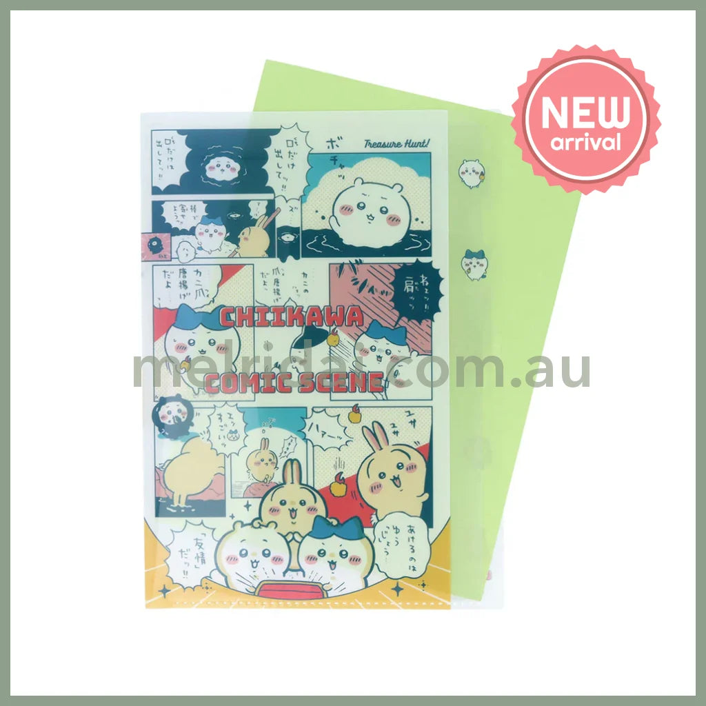 CHIIKAWA | Die-cut Clear A4 File 5P H310×W225×D2mm (River Comic Scene Cider Treasure)