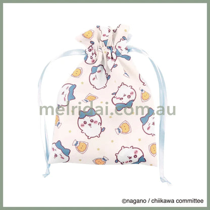 Chiikawa | Drawing Pouch H180×W130Mm 吉伊卡哇 抽绳束口袋/收纳袋 正反图案 Hachiware 八字喵/小八/小蓝