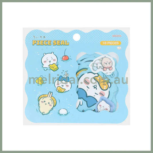 CHIIKAWA | Flake Sticker Seal 18pcs (River Comic Scene Cider Fruit Punch)