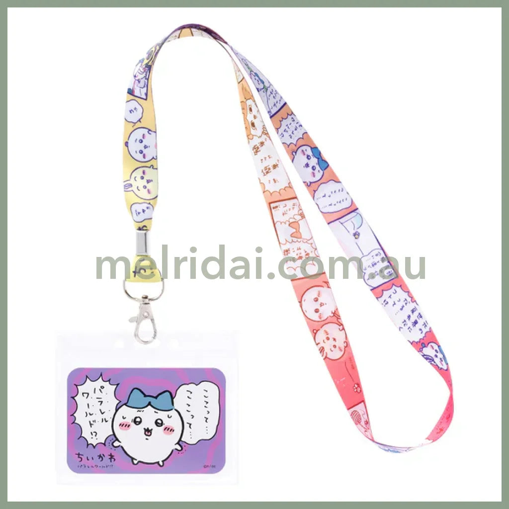 Chiikawa | Hachiware Neck Strap Pastel With Card Holder (Parallel World!?)