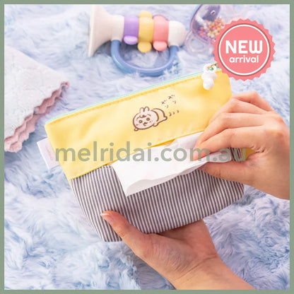 CHIIKAWA | Hachiware Pocket Tissue Pouch with Zipper 120x180x30mm (Chiikawa Baby)