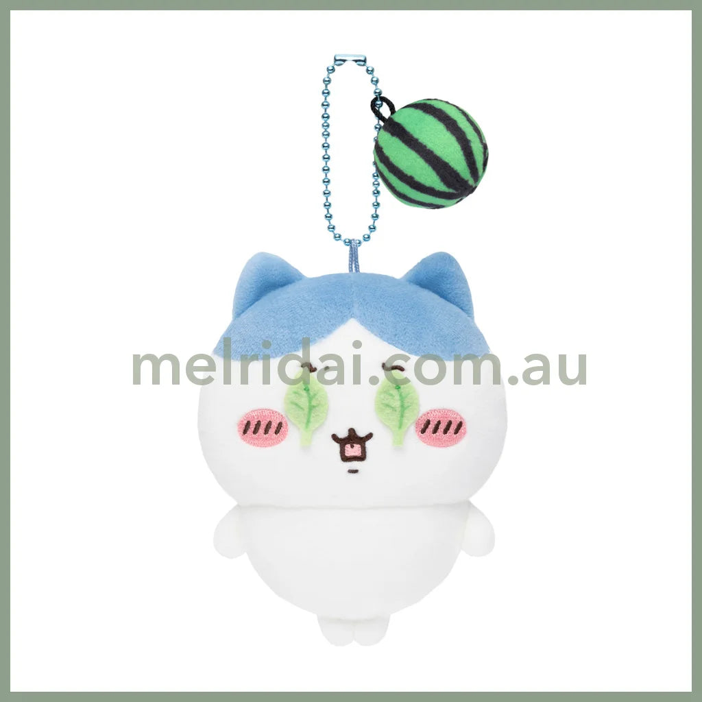 CHIIKAWA | Hachiware Watermelon Series Mascot Holder Plush Keychain Bag Charm 105×85×50mm(Is this a watermelon smash?)