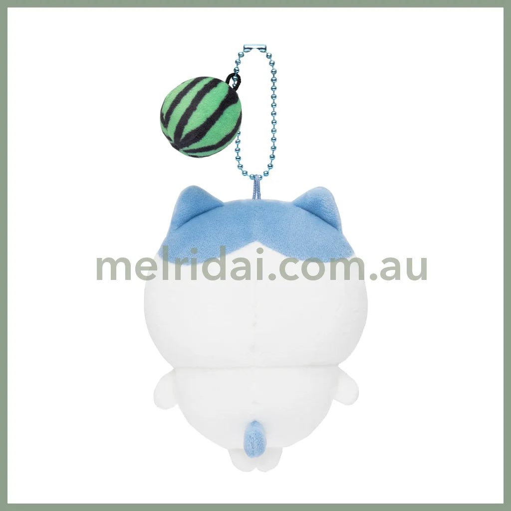 CHIIKAWA | Hachiware Watermelon Series Mascot Holder Plush Keychain Bag Charm 105×85×50mm(Is this a watermelon smash?)