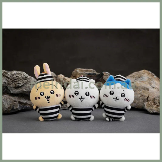 Chiikawa | Mascot Holder Keychain H110×W95×D70Mm (Prisoner) 吉伊卡哇 玩偶挂件/包挂/钥匙链（囚人系列）