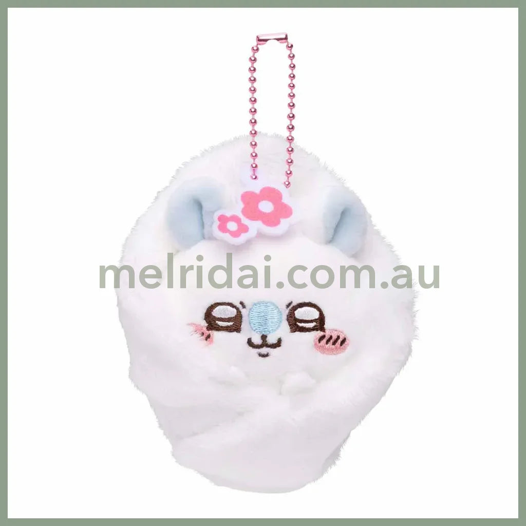 Chiikawa | Mascot Holder Plush Keychain (Momonga) H115×W100×D50Mm 吉伊卡哇 飞鼠/莫莫咖 玩偶挂件/包挂/钥匙链（襁褓婴儿）