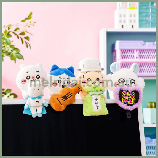 CHIIKAWA | Chiikawa & Muchauman Monitor Plush Toy 120×75×75mm (Hook-and-loop Watching from Your Desktop)